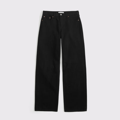 Abercrombie Low Rise Ultra Loose Cuffed Hem Jean
