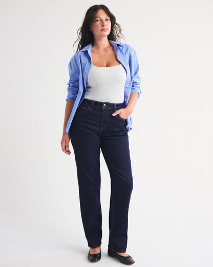 Abercrombie Curve Love High Rise 90s Straight Jean