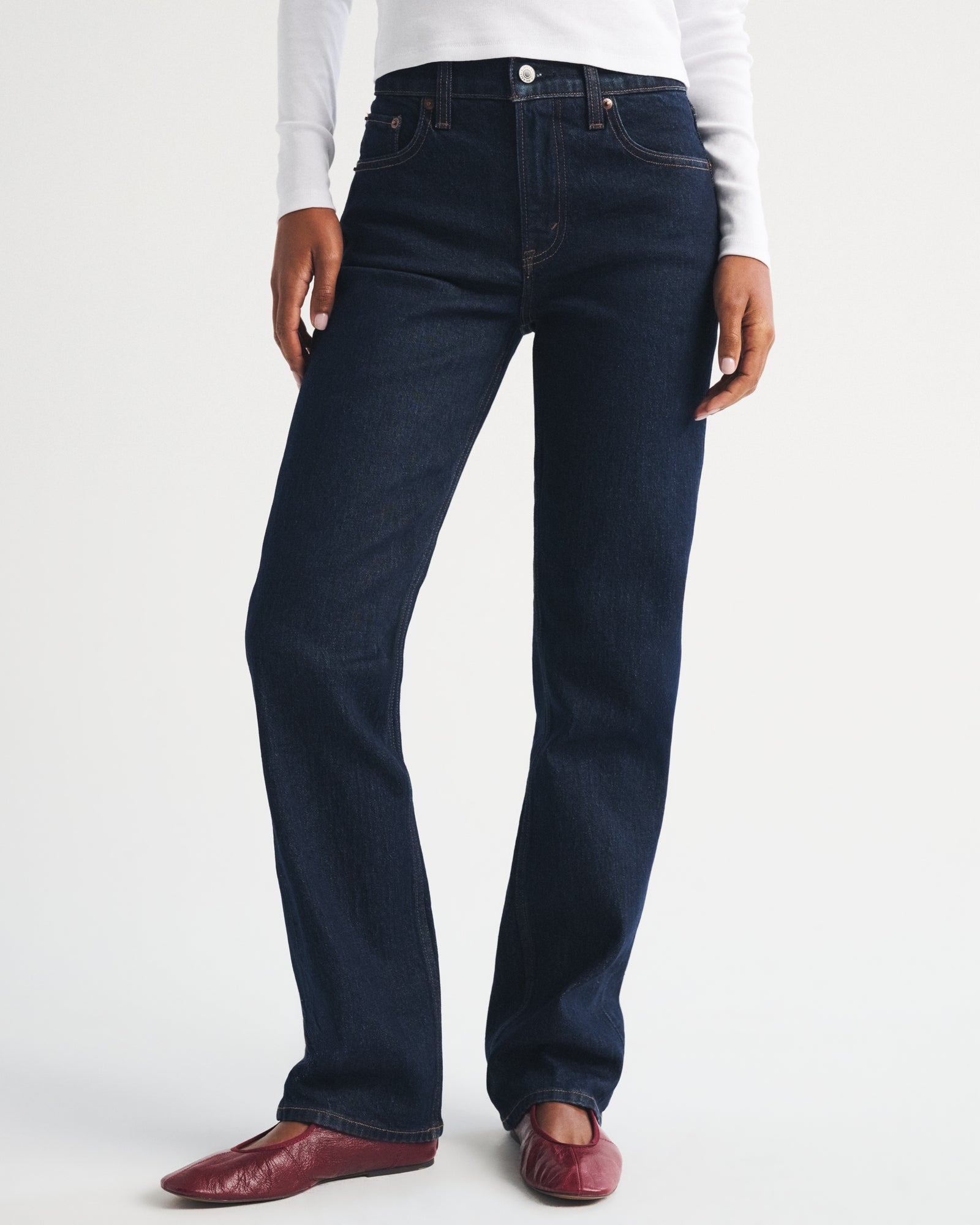 Abercrombie High Rise 90s Straight Jean