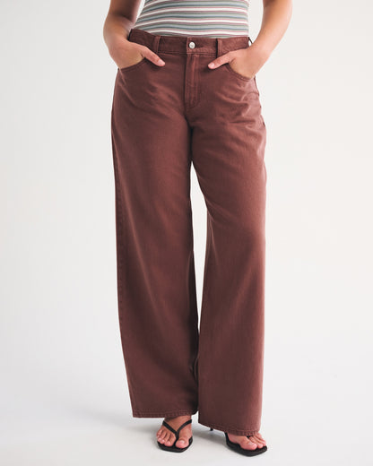Abercrombie Curve Love Low Rise Ultra Loose Cuffed Hem Jean