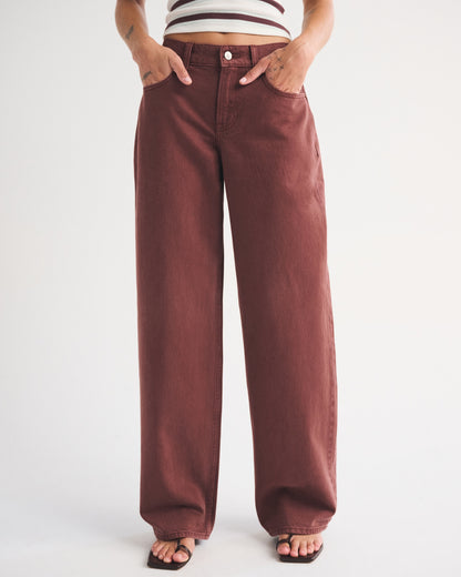 Abercrombie Low Rise Ultra Loose Cuffed Hem Jean