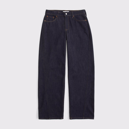 Abercrombie Curve Love Low Rise Ultra Loose Cuffed Hem Jean