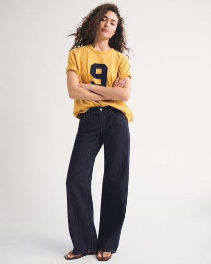 Abercrombie Low Rise Ultra Loose Cuffed Hem Jean