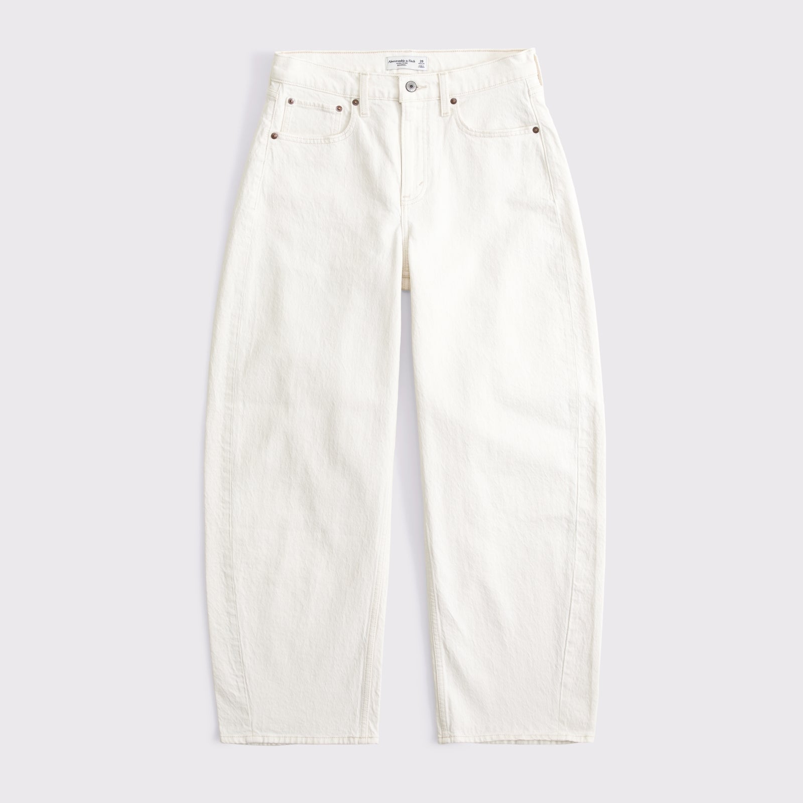 Abercrombie High Rise Barrel Jean