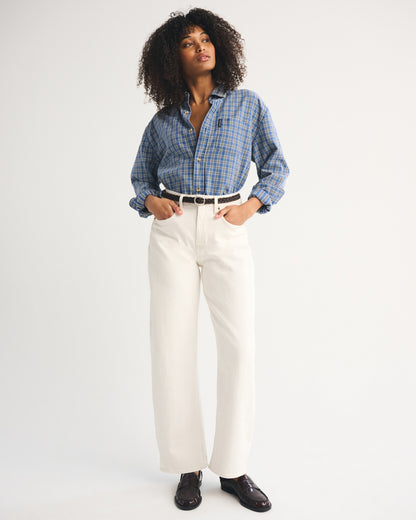 Abercrombie Curve Love High Rise Barrel Jean
