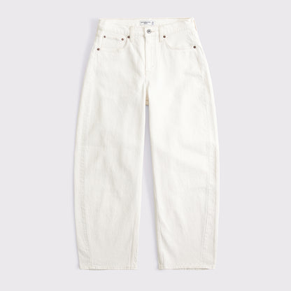 Abercrombie Curve Love High Rise Barrel Jean