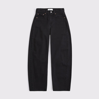 Abercrombie High Rise Barrel Jean