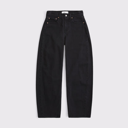 Abercrombie Curve Love High Rise Barrel Jean