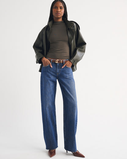 Abercrombie Low Rise Ultra Loose Cuffed Hem Jean