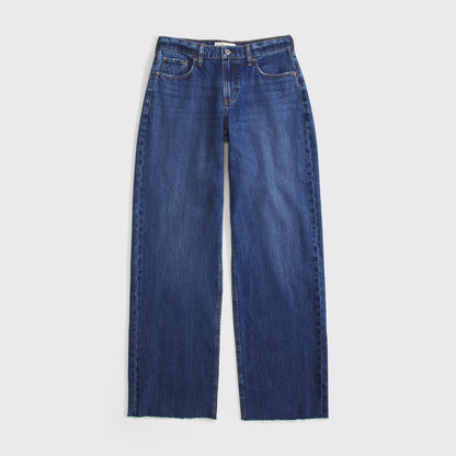 Abercrombie Curve Love Low Rise Ultra Loose Cuffed Hem Jean