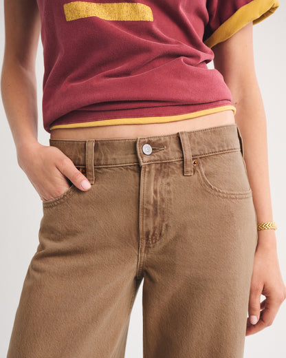 Abercrombie Low Rise Ultra Loose Cuffed Hem Jean