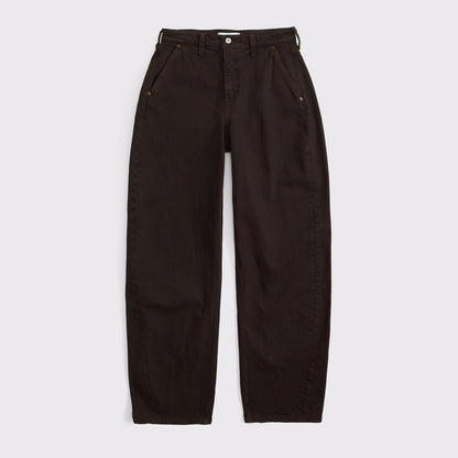 Abercrombie Curve Love High Rise Barrel Jean