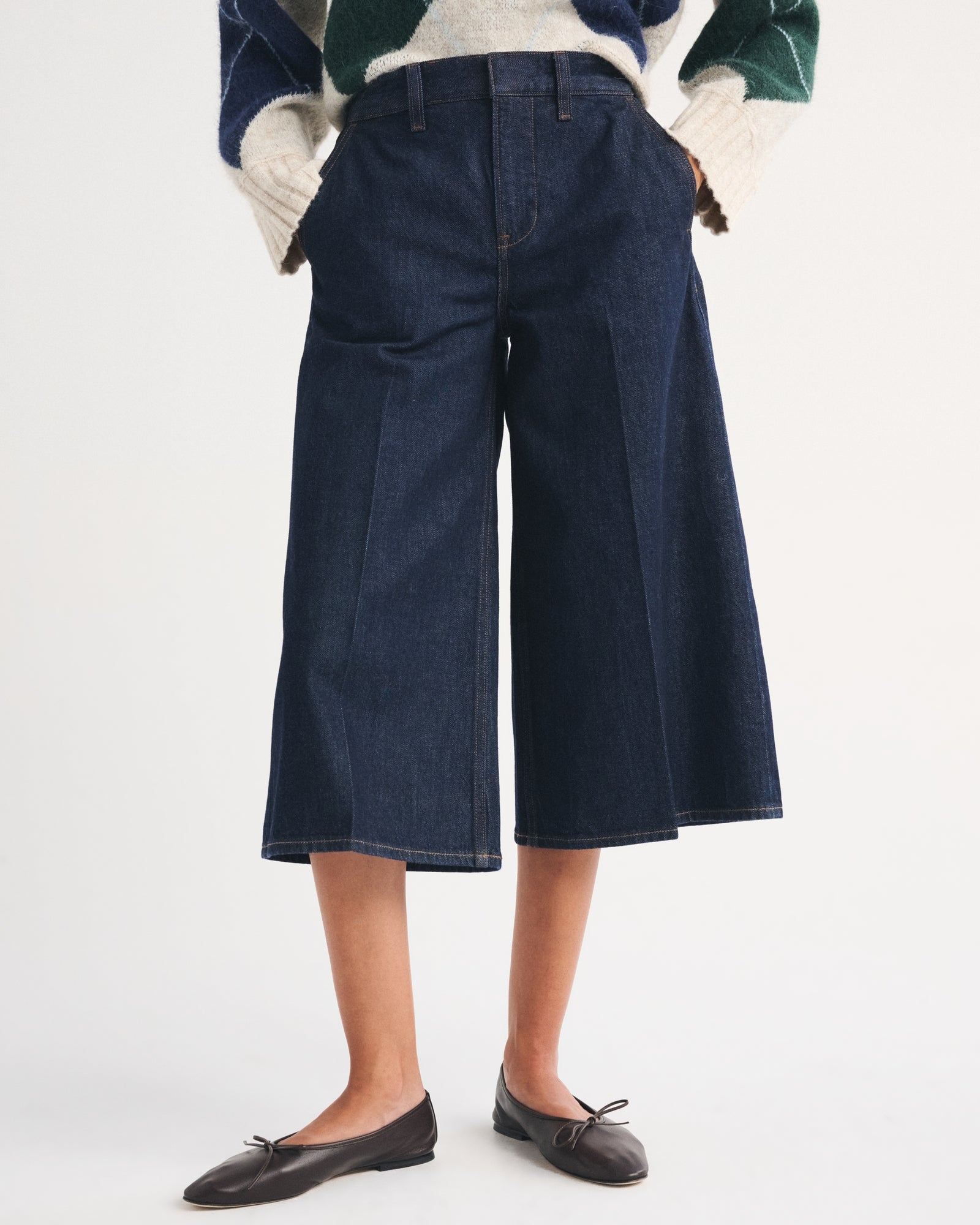 Abercrombie High Rise Culotte Jean