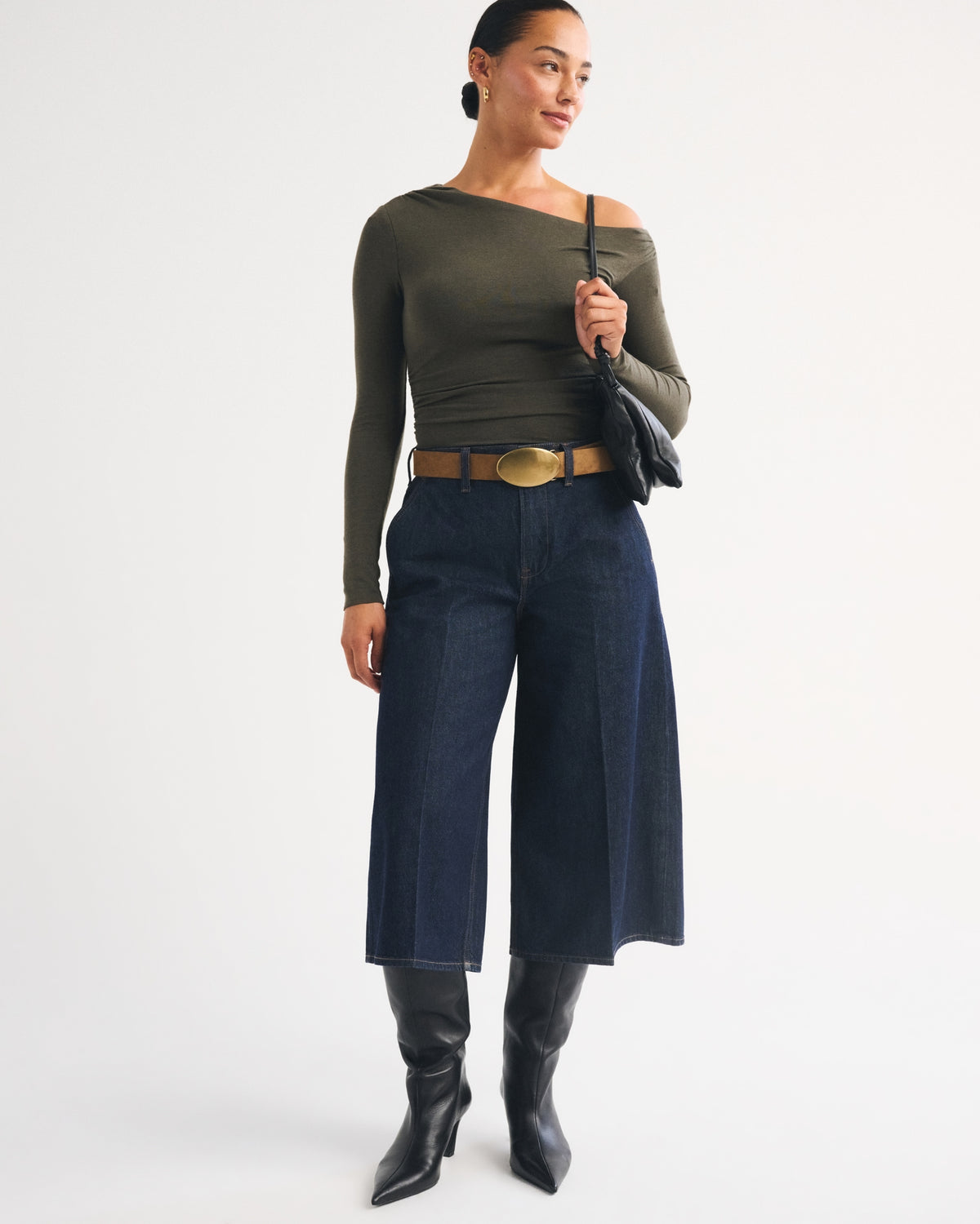 Abercrombie Curve Love High Rise Culotte Jean