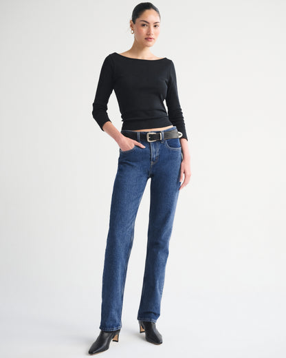 Abercrombie High Rise 90s Straight Jean