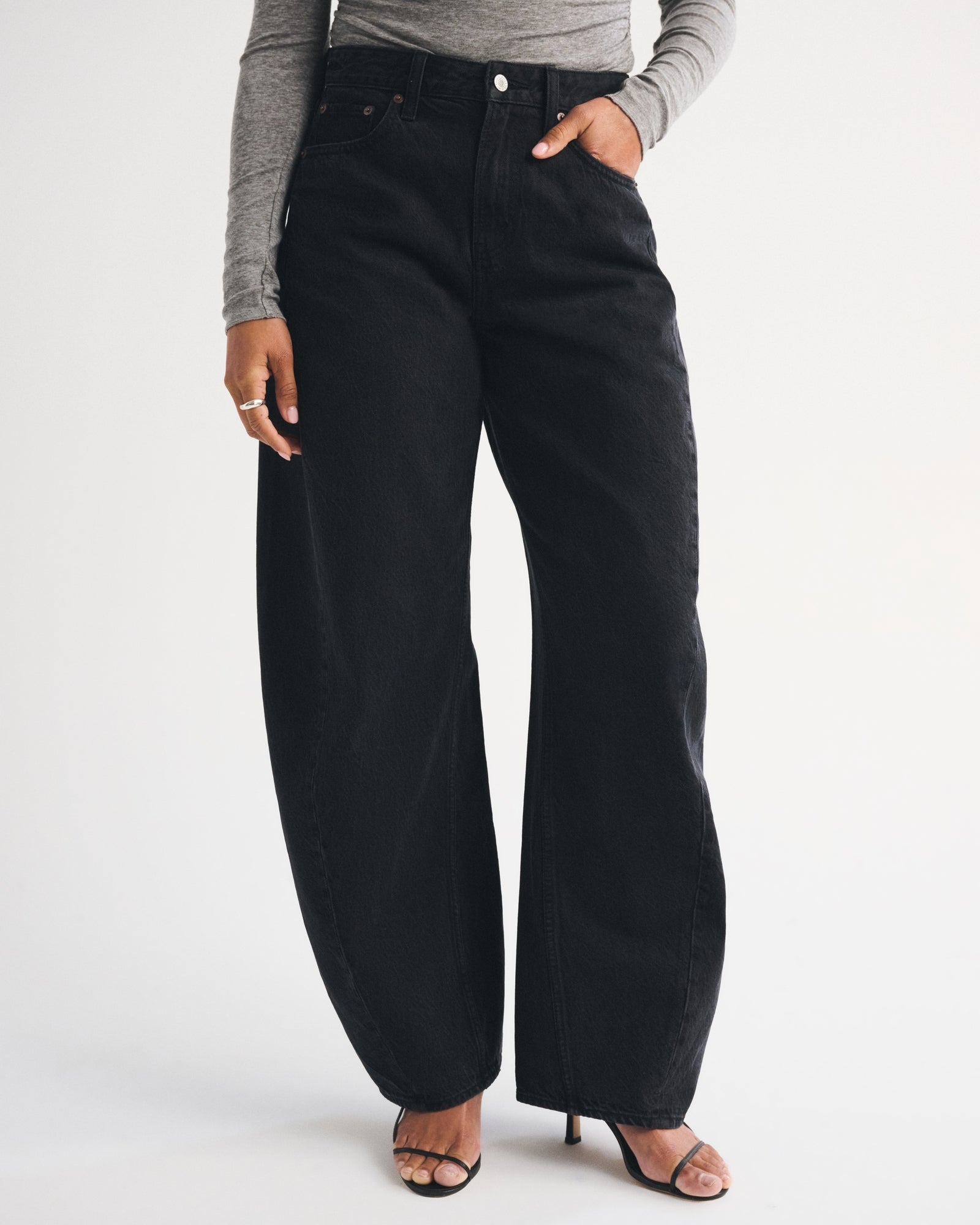 Abercrombie Curve Love High Rise Ultra Barrel Jean