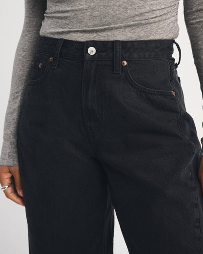 Abercrombie Curve Love High Rise Ultra Barrel Jean