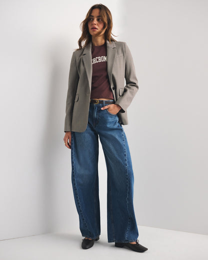 Abercrombie High Rise Ultra Barrel Jean