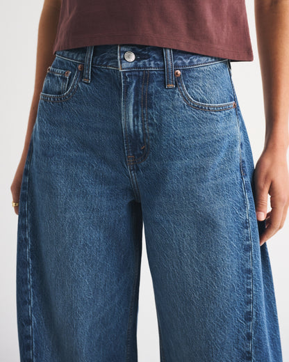 Abercrombie High Rise Ultra Barrel Jean