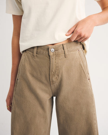 Abercrombie High Rise Ultra Barrel Jean