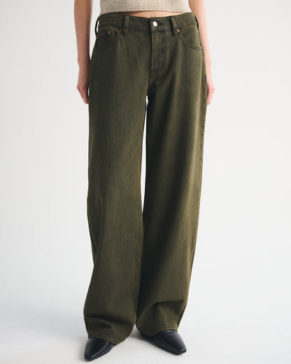 Abercrombie Low Rise Ultra Loose Cuffed Hem Jean