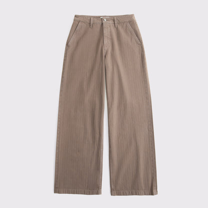 Abercrombie High Rise Wide Leg Trouser Jean
