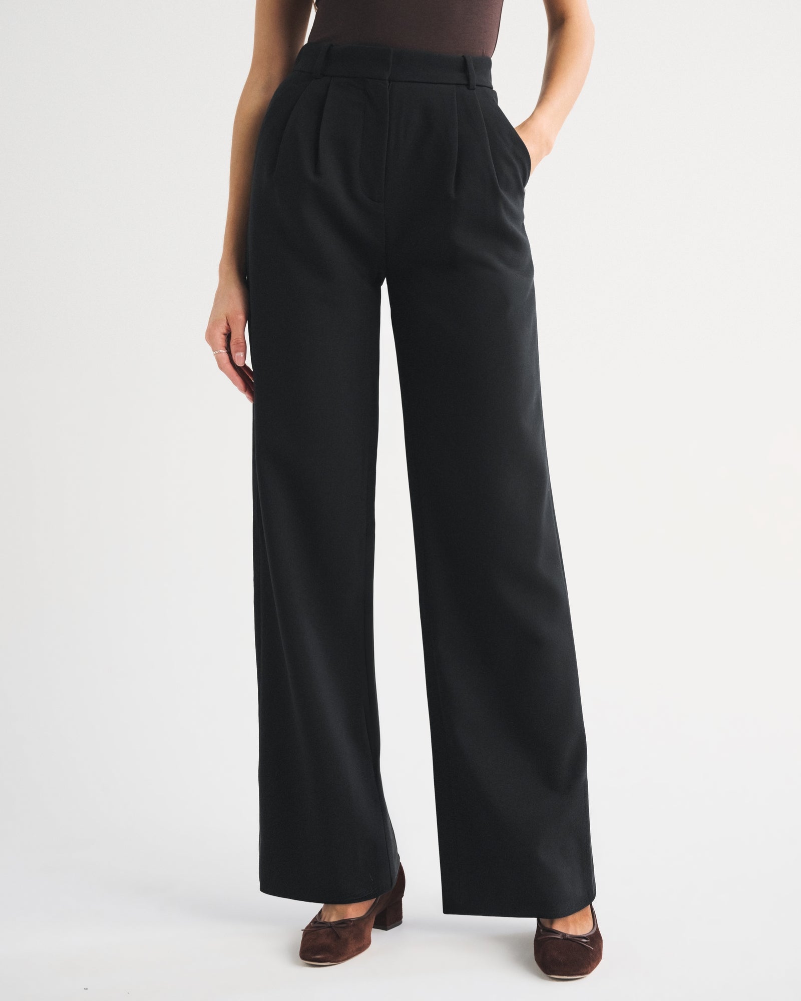 Abercrombie A&F Sloane Tailored Wide Leg Pant
