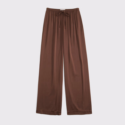 Abercrombie A&F Gemma Satin Wide Leg Pull-On Pant
