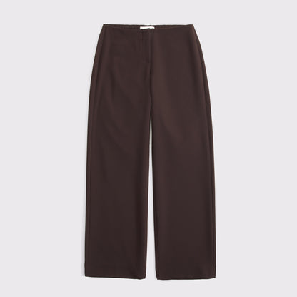 Abercrombie Clean Waist Low Rise Tailored Wide Leg Pant