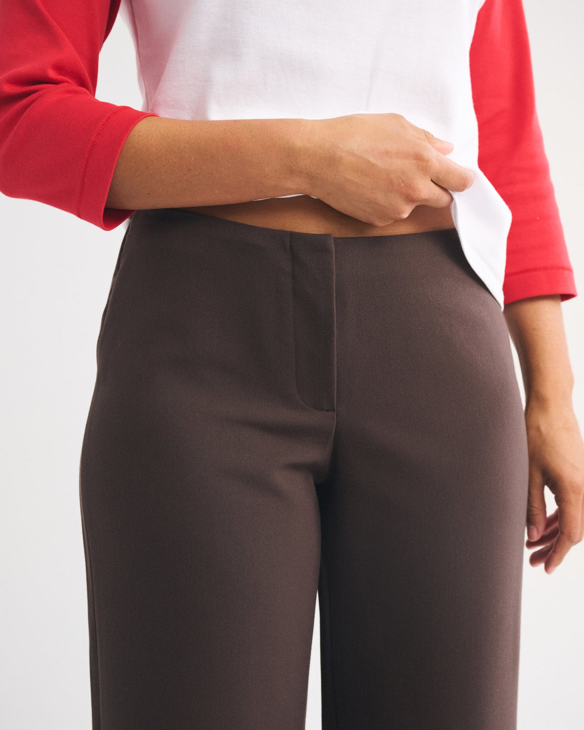 Abercrombie Curve Love Clean Waist Low Rise Tailored Wide Leg Pant