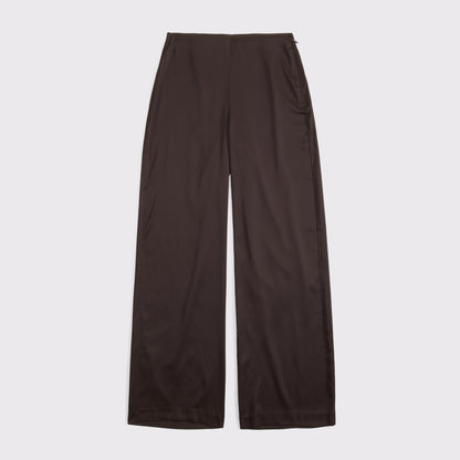 Abercrombie Satin Side-Zip Wide Leg Pant