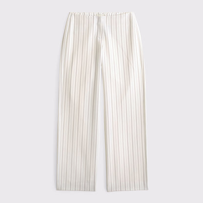 Abercrombie Clean Waist Low Rise Tailored Wide Leg Pant