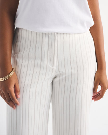 Abercrombie Curve Love Clean Waist Low Rise Tailored Wide Leg Pant