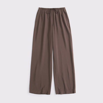 Abercrombie A&F Gemma Crepe Wide Leg Pull-On Pant