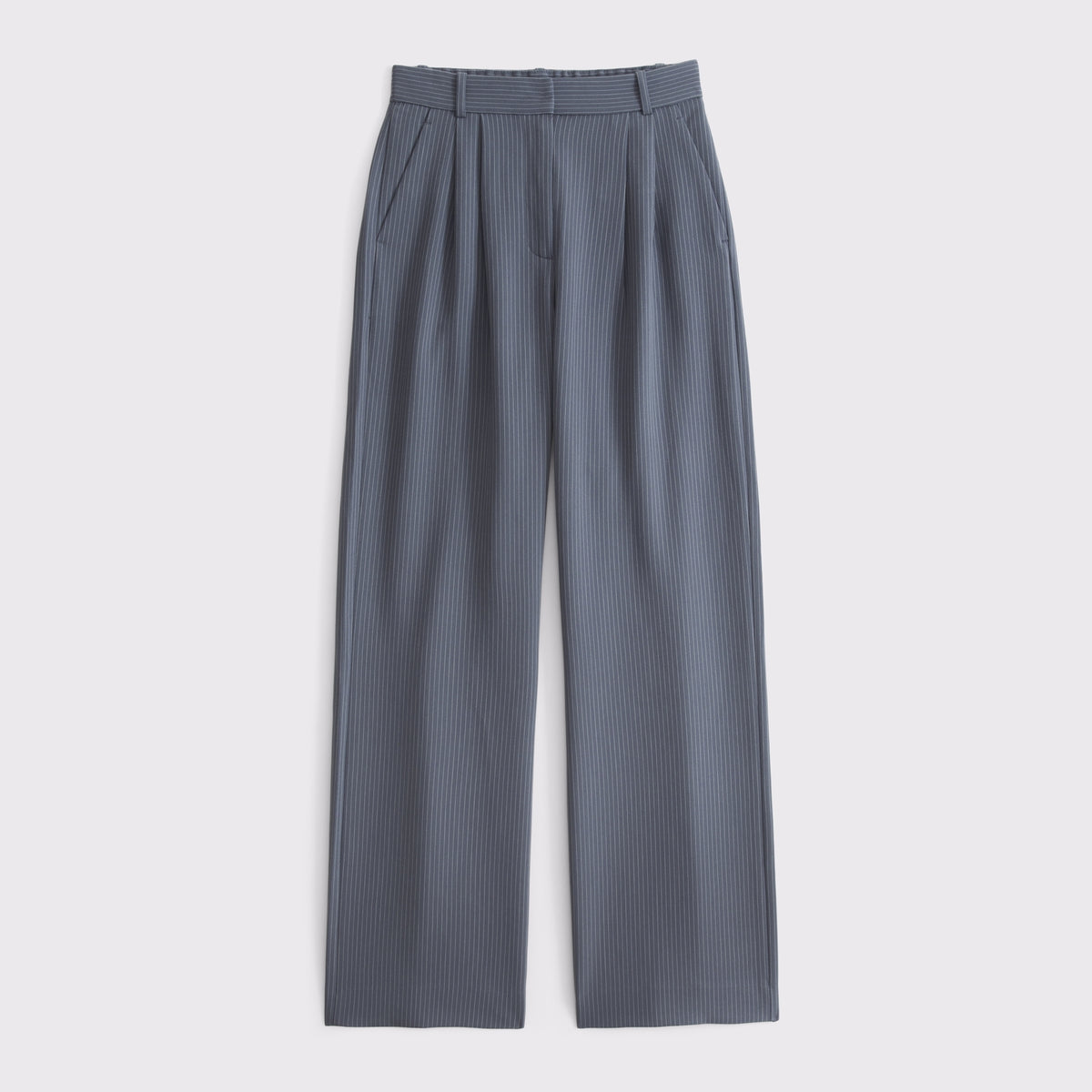 Abercrombie Curve Love A&F Sloane Tailored Hardware Wide Leg Pant