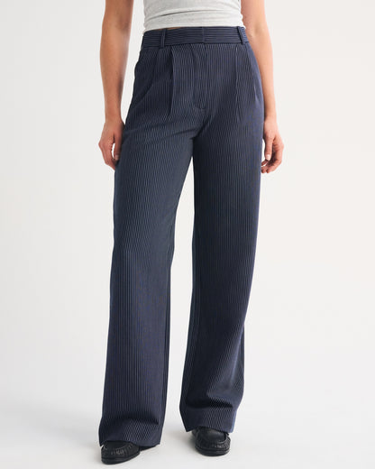 Abercrombie A&F Sloane Tailored Wide Leg Pant