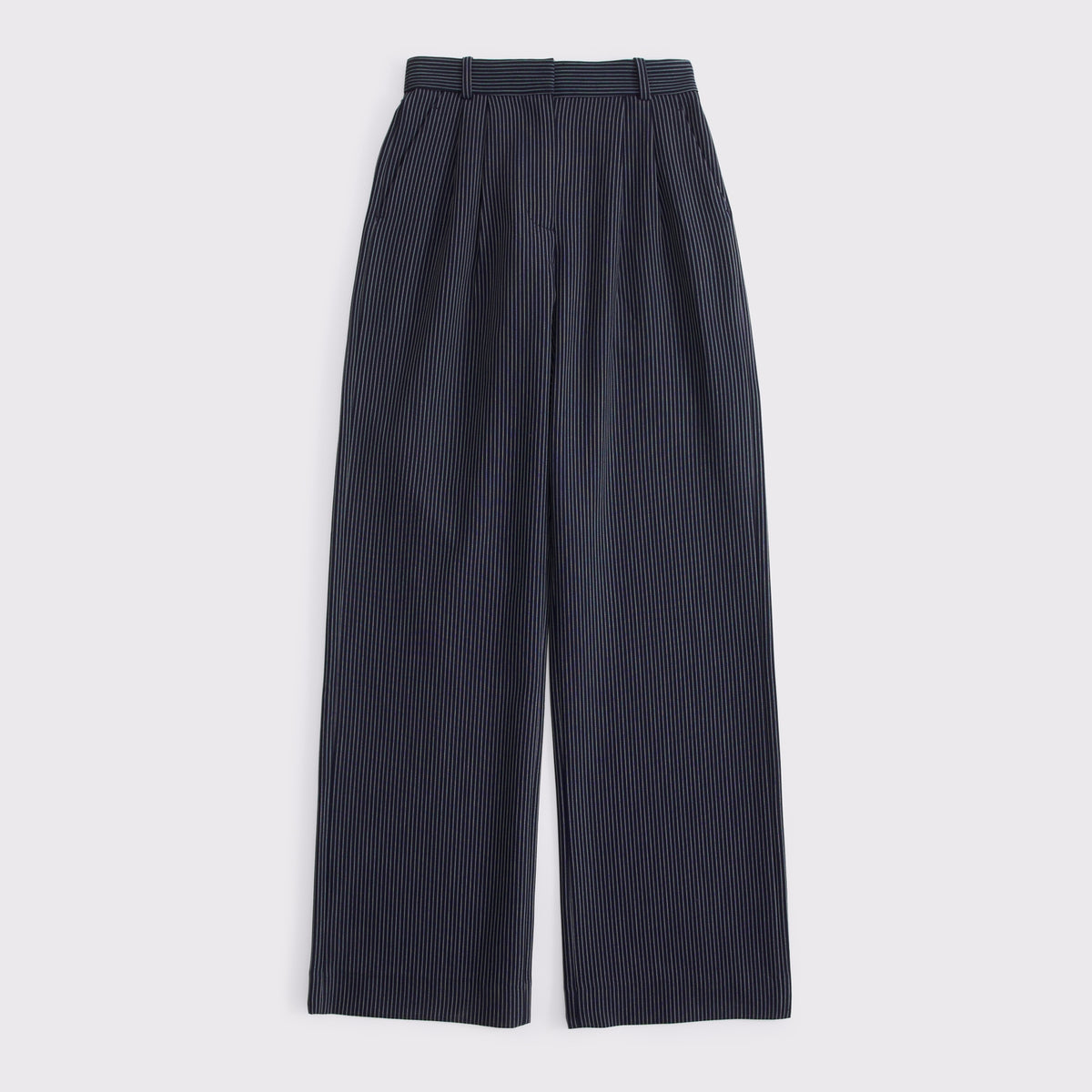 Abercrombie Curve Love A&F Sloane Tailored Hardware Wide Leg Pant