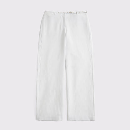 Abercrombie Clean Waist Low Rise Tailored Wide Leg Pant