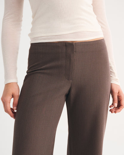Abercrombie Clean Waist Low Rise Tailored Wide Leg Pant