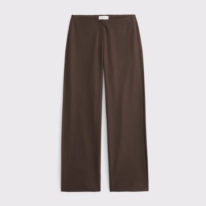 Abercrombie Clean Waist Low Rise Tailored Wide Leg Pant
