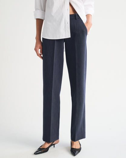 Abercrombie Low Rise Adjustable Waist Tailored Straight Pant