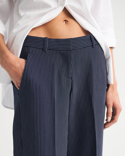 Abercrombie Low Rise Adjustable Waist Tailored Straight Pant