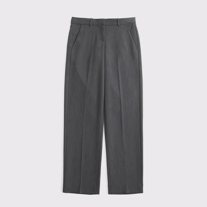 Abercrombie Low Rise Adjustable Waist Tailored Straight Pant