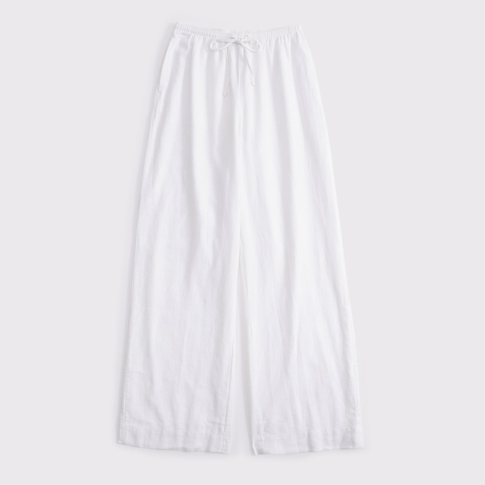 Abercrombie A&F Gemma Linen-Blend Wide Leg Pull-On Pant