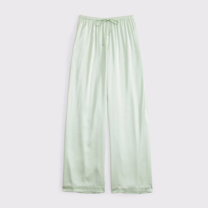 Abercrombie A&F Gemma Satin Wide Leg Pull-On Pant