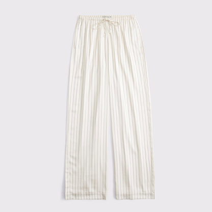 Abercrombie A&F Gemma Satin Wide Leg Pull-On Pant