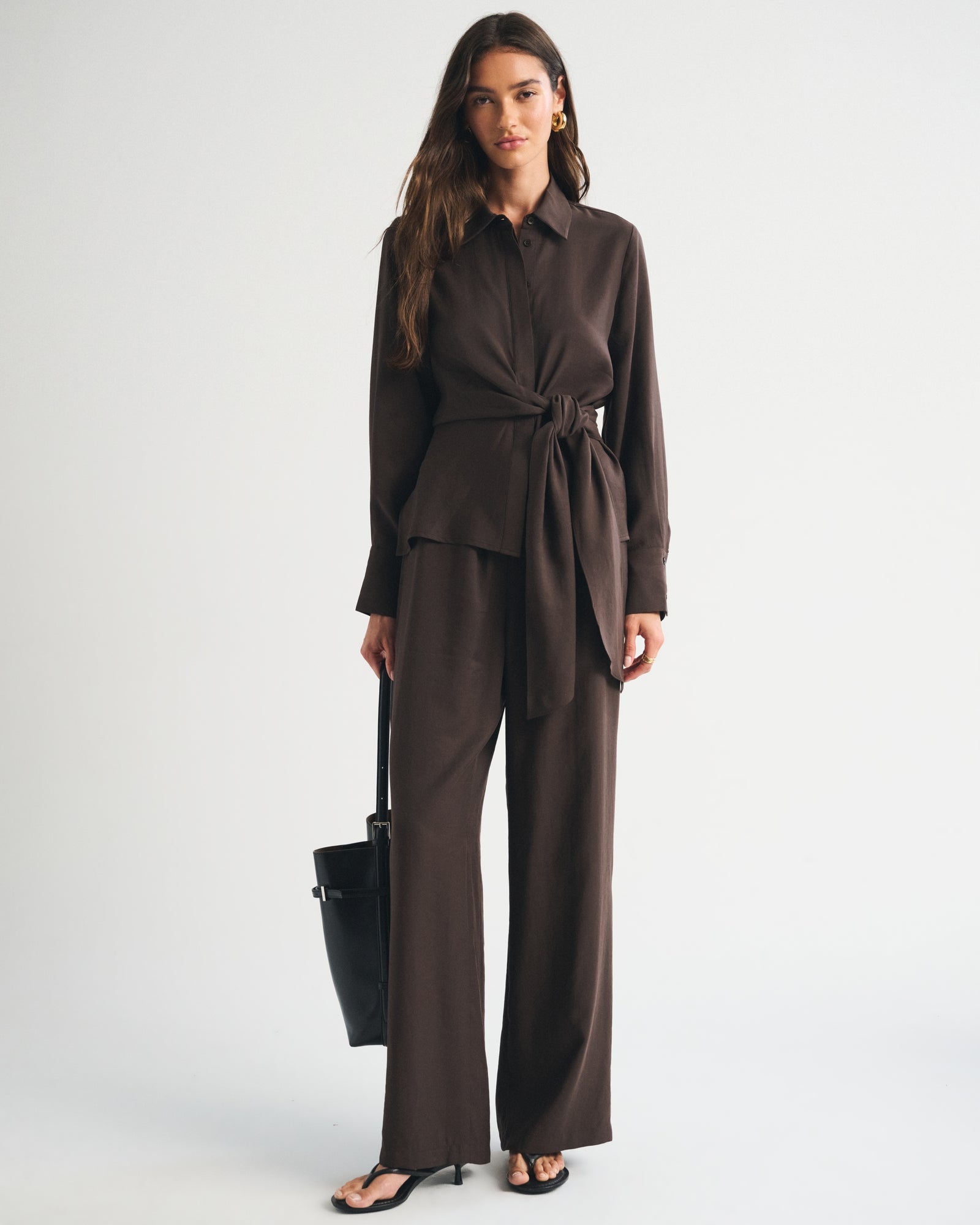 Abercrombie A&F Gemma Suiting Wide Leg Pull-On Pant