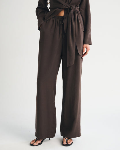 Abercrombie A&F Gemma Suiting Wide Leg Pull-On Pant