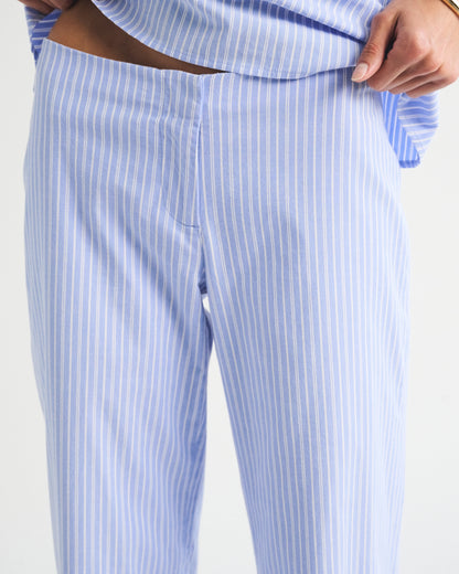 Abercrombie Clean Waist Low Rise Poplin Wide Leg Pant