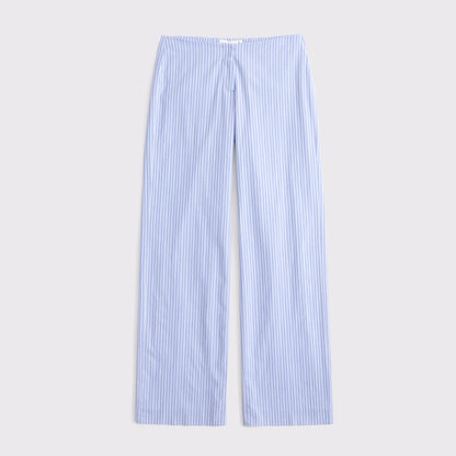 Abercrombie Clean Waist Low Rise Poplin Wide Leg Pant